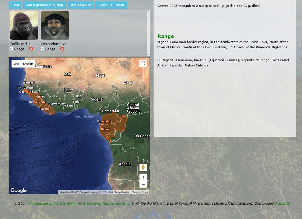 Add Primate to Map Add Primate to Map